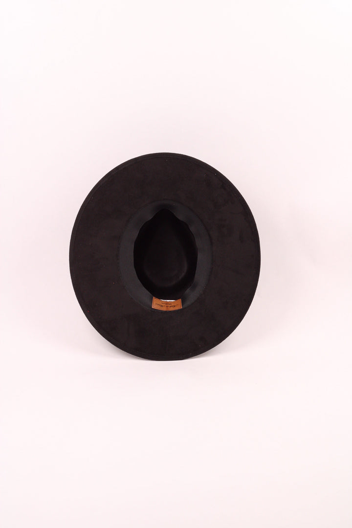 Vegan Suede Teardrop Hat - Black