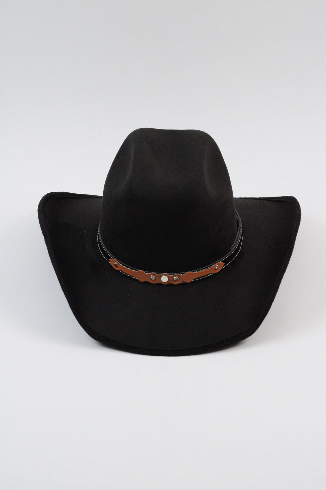 Austin Vegan Suede Cowboy Hat- Black
