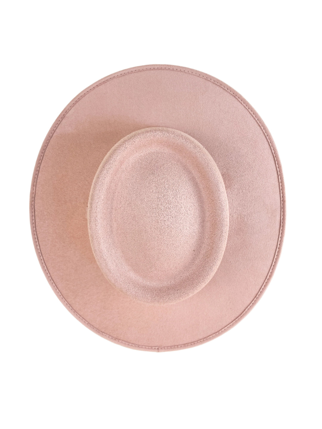 Vegan Suede Gambler Hat- Pale Dusty Rose
