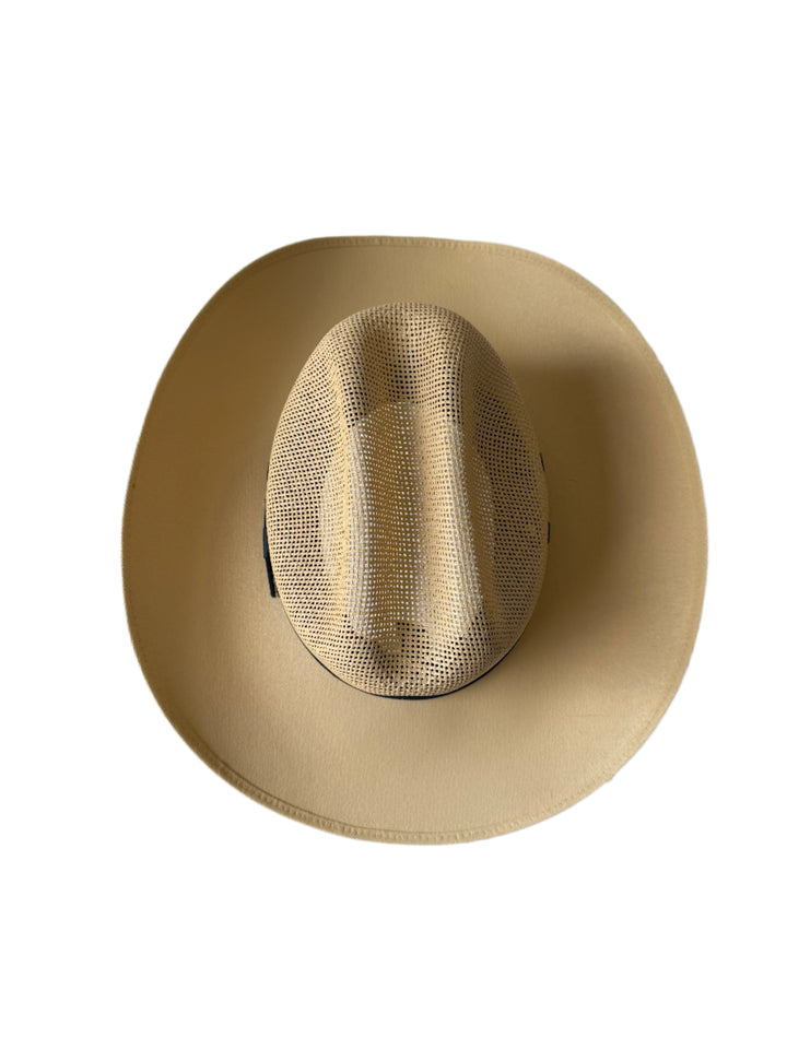 Luckenbach Mesh Top Structured Cowboy Hat - Natural
