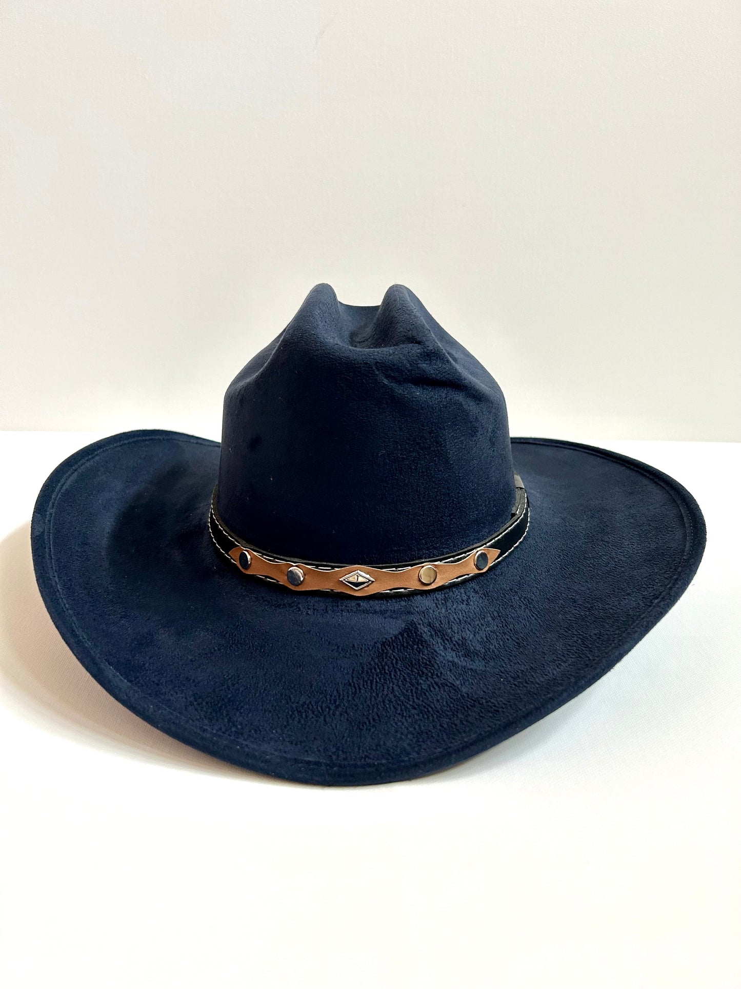 Imperfect Vegan Suede Hat - Austin - Navy Blue