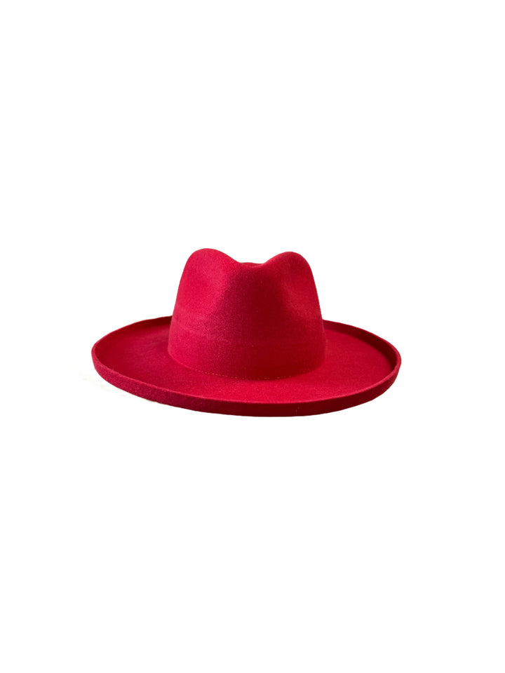 The Tucson Pencil Brim Rancher - Wool Felt - Red