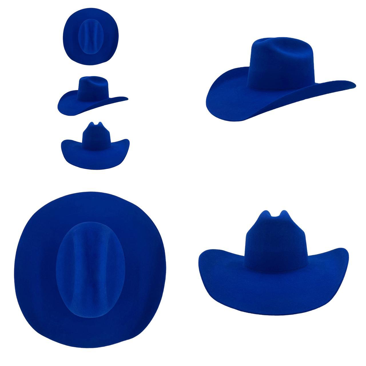 Wren Merino Wool Western Hat - Royal Blue