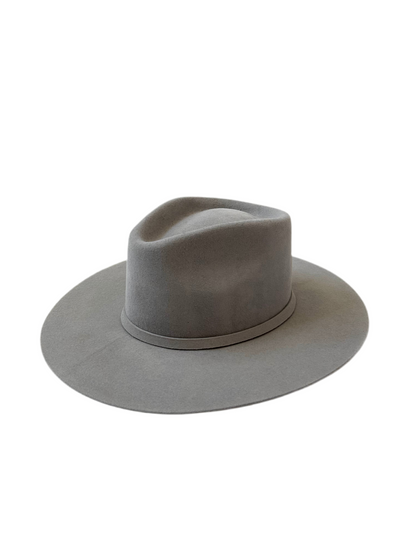 Emery Merino Wool Teardrop Rancher Hat - Grey