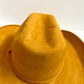 Imperfect Vegan Suede Hat - Austin - Mustard 1