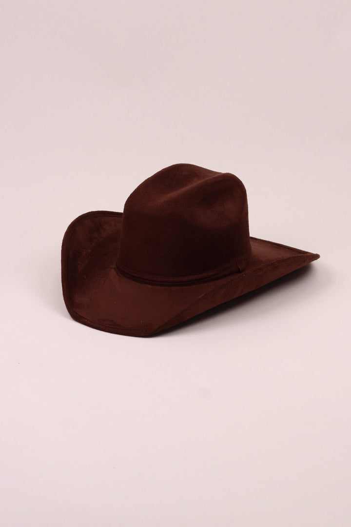 Austin Vegan Suede Cowboy Hat Classic - Chocolate