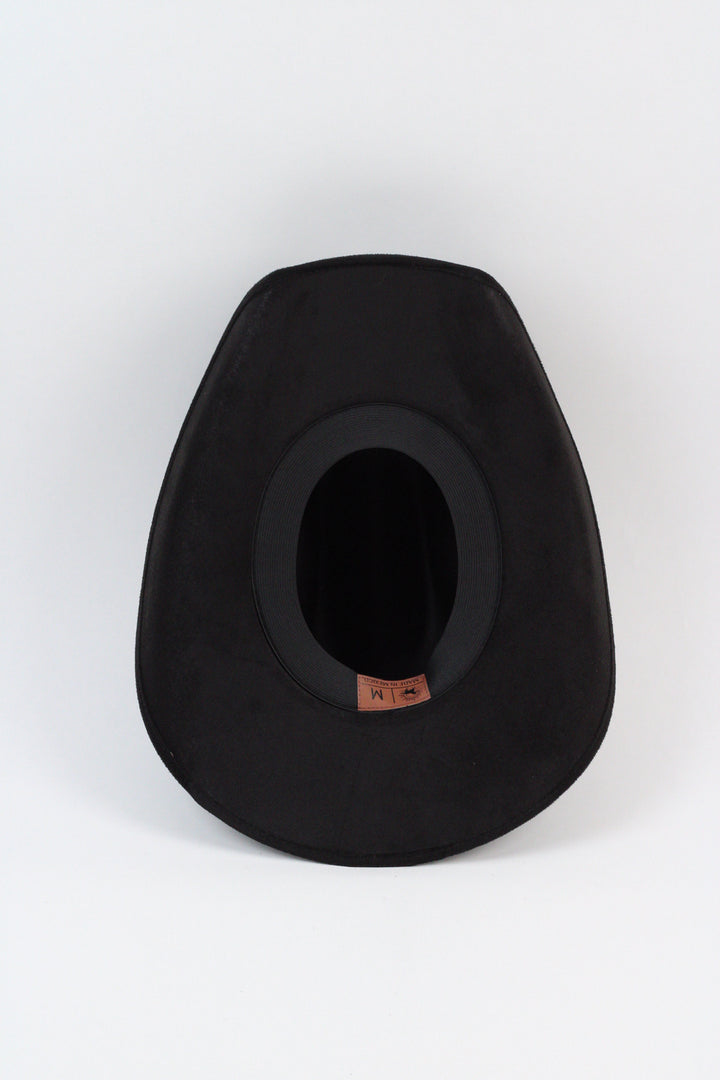 Austin Vegan Suede Cowboy Hat Classic - Black