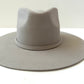 Emery Merino Wool Teardrop Rancher Hat - Light Grey