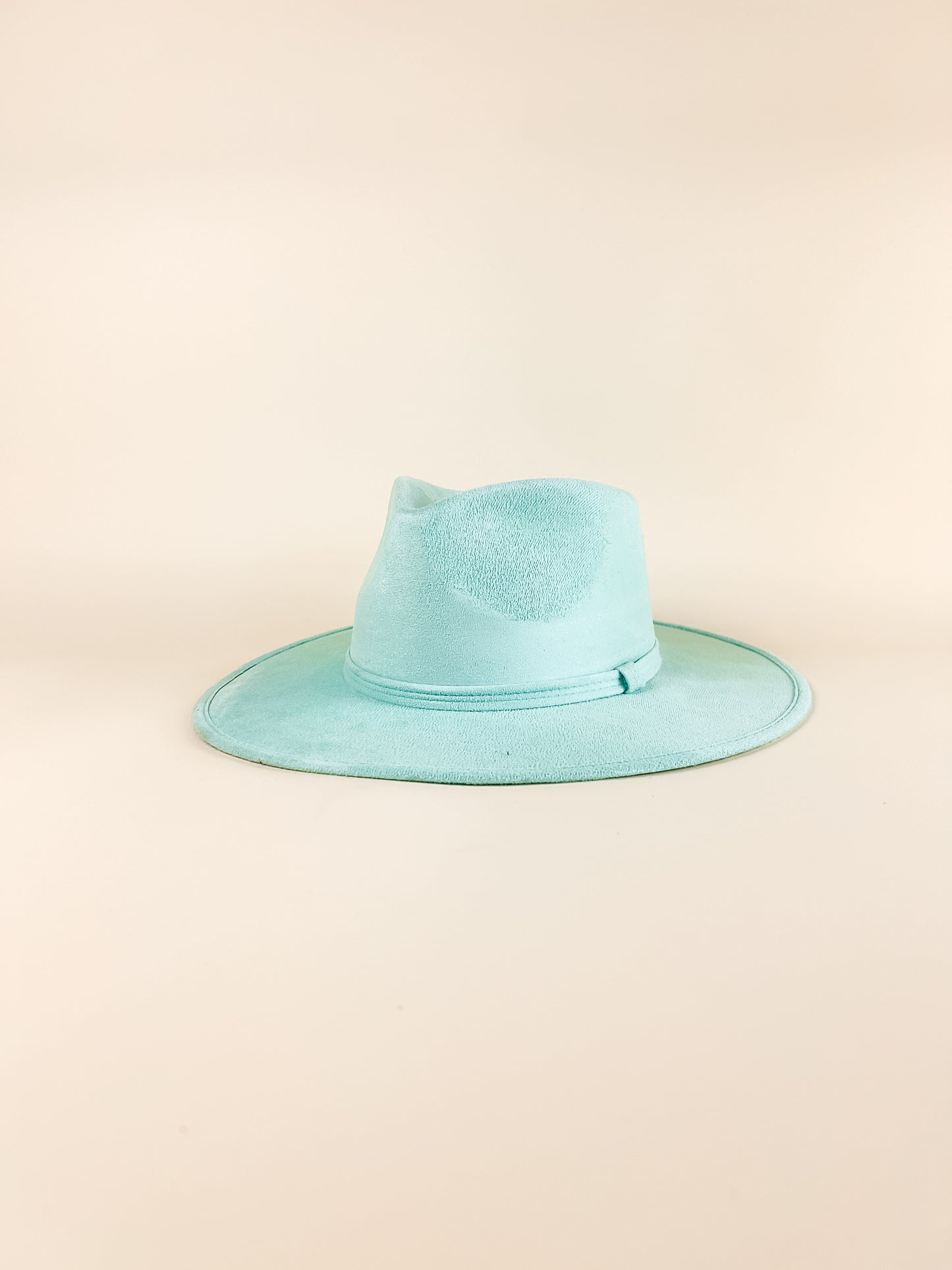 Vegan Suede Teardrop Hat- Mint