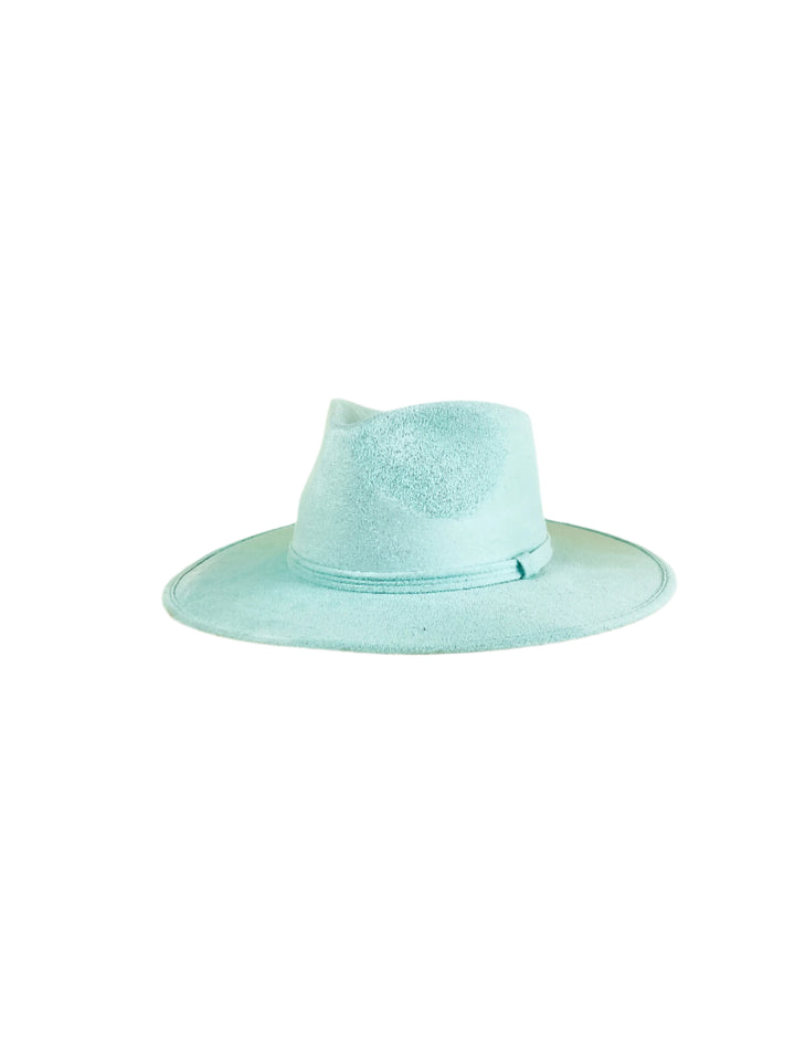Vegan Suede Teardrop Hat - Mint