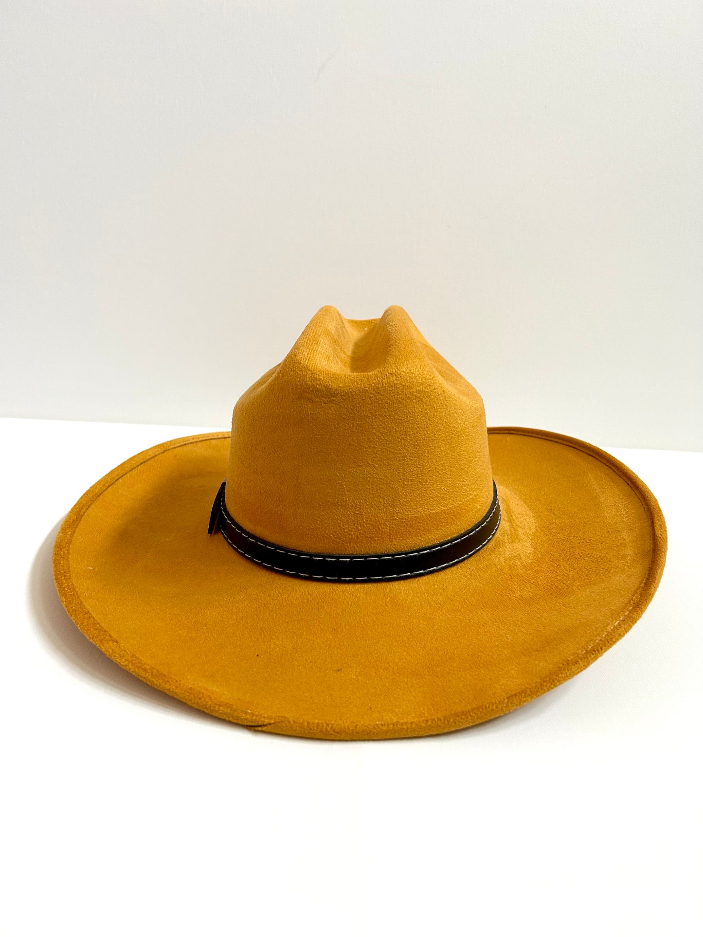 Imperfect Vegan Suede Hat - Austin - Mustard