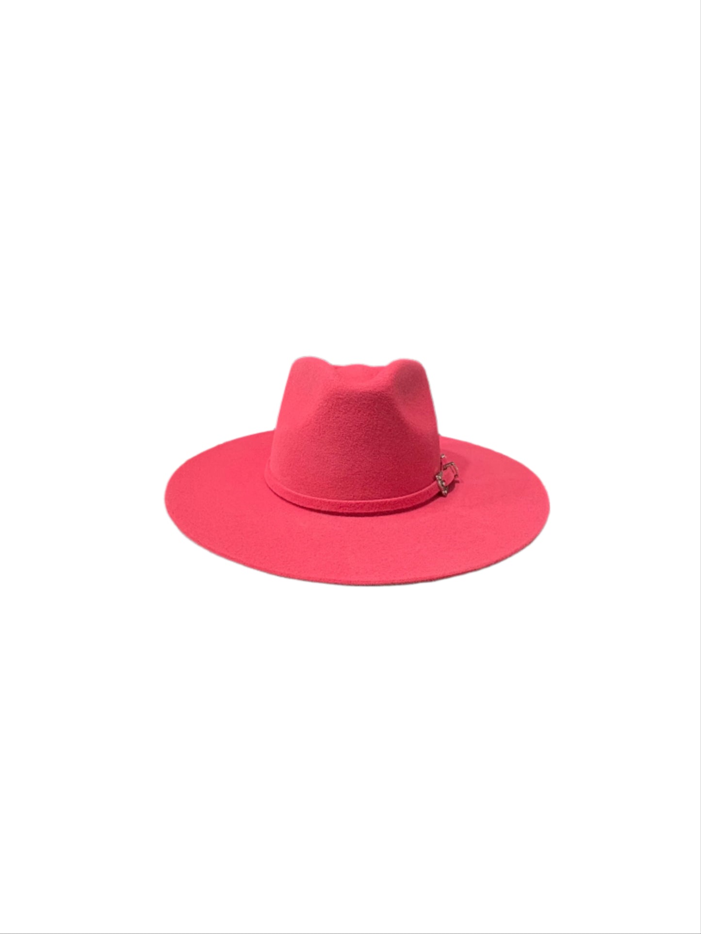 Emery Merino Wool Teardrop Rancher Hat - Hot Pink