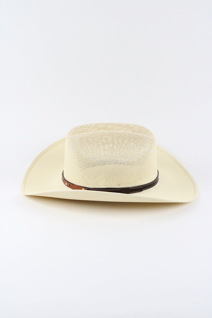 Luckenbach Cattlemen Mesh Top Structured Cowboy Hat - Natural