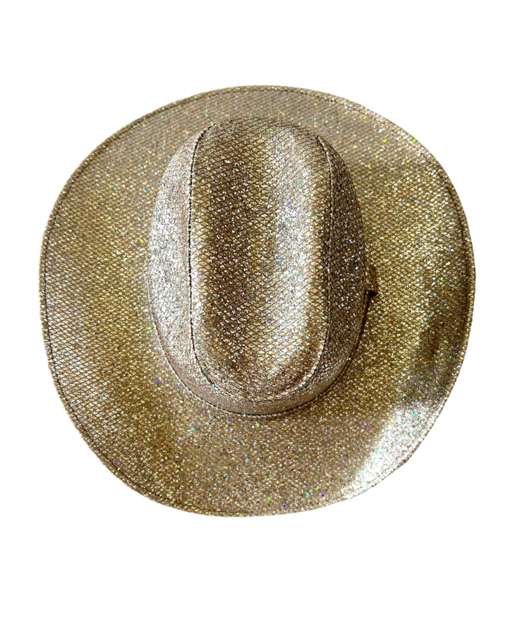 Western Glitter Hat - Champagne