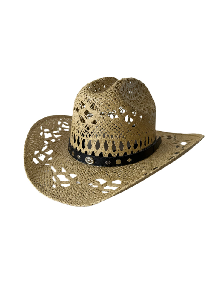 The Santa Ana Raffia Cowboy Hat - Tan