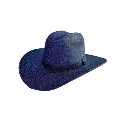 Western Cowboy Glitter Hat- Navy Blue