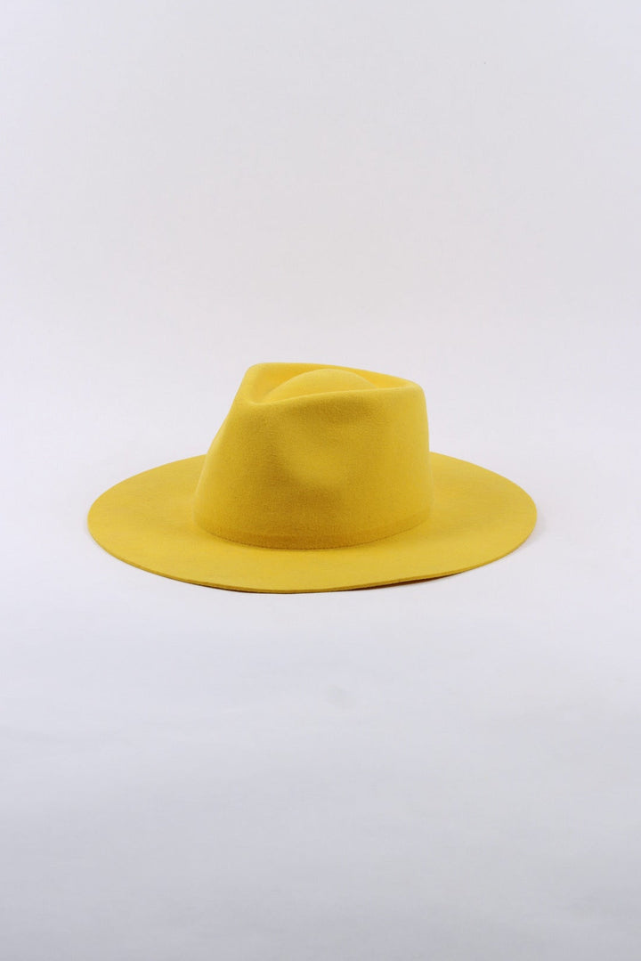 The Paige Rancher - Wool Felt - Yellow (Clearance Final Sale)