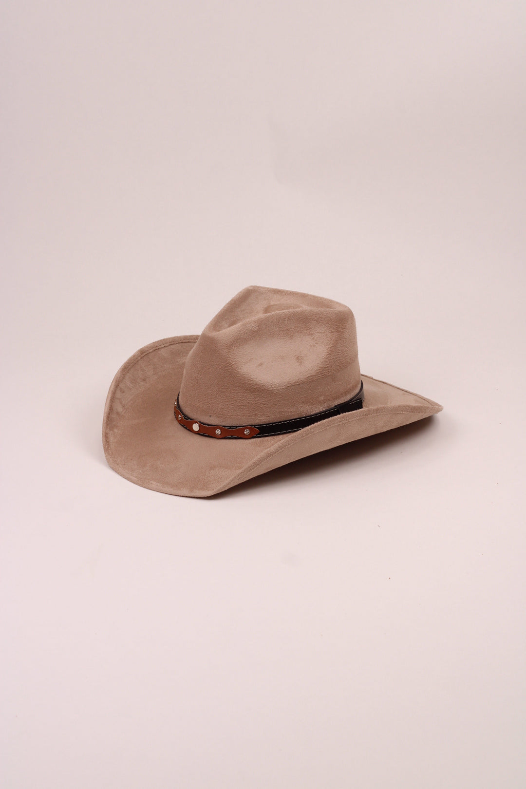 Santa Fe Vegan Suede Cowboy Rancher Hat- Sand