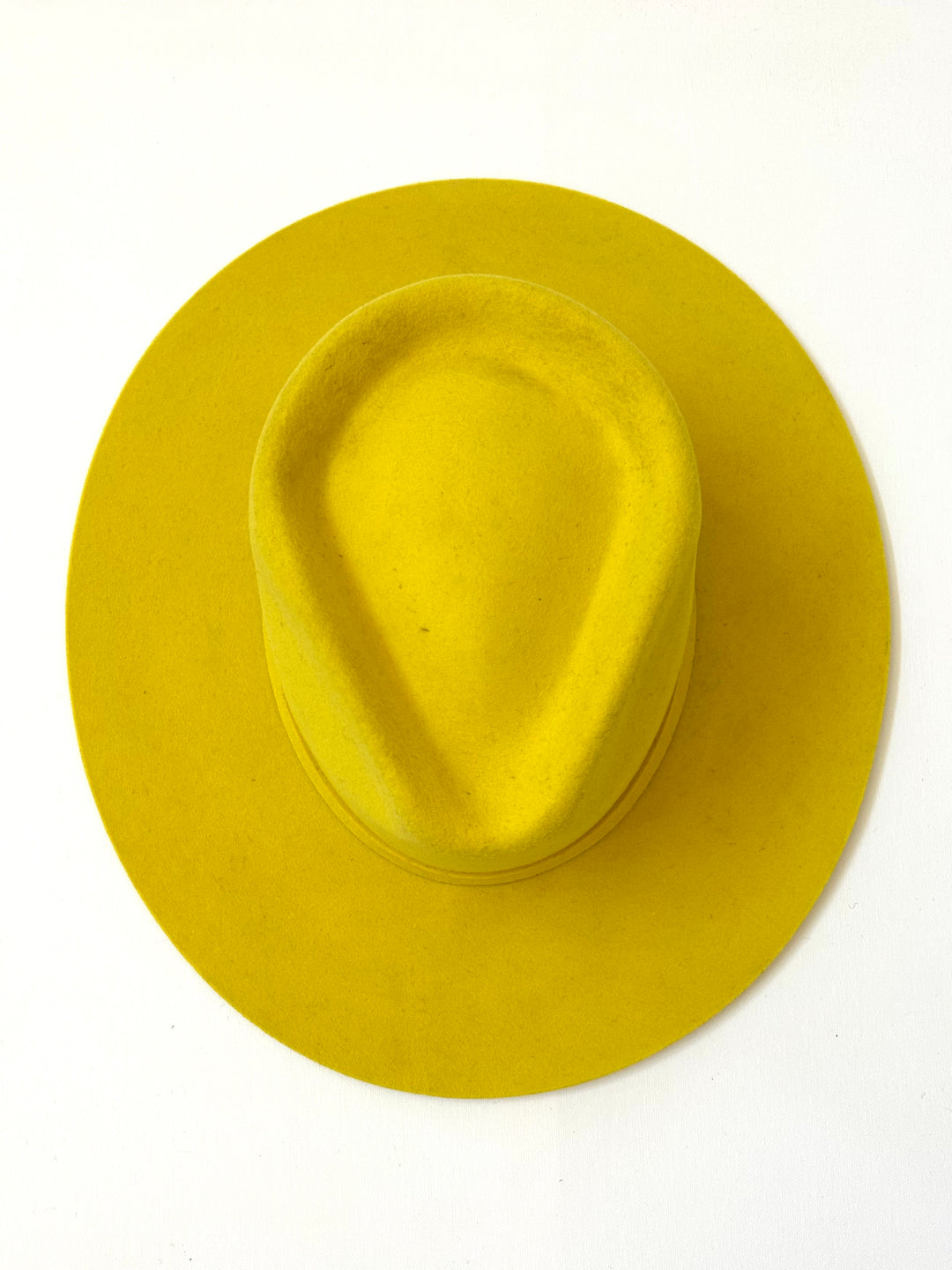 Emery Merino Wool Teardrop Rancher Hat - Yellow