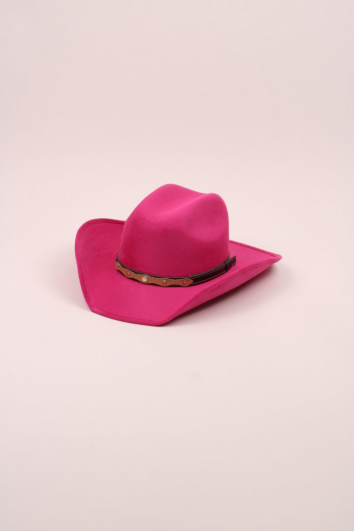 Kids Vegan Suede Austin Hat - Magenta