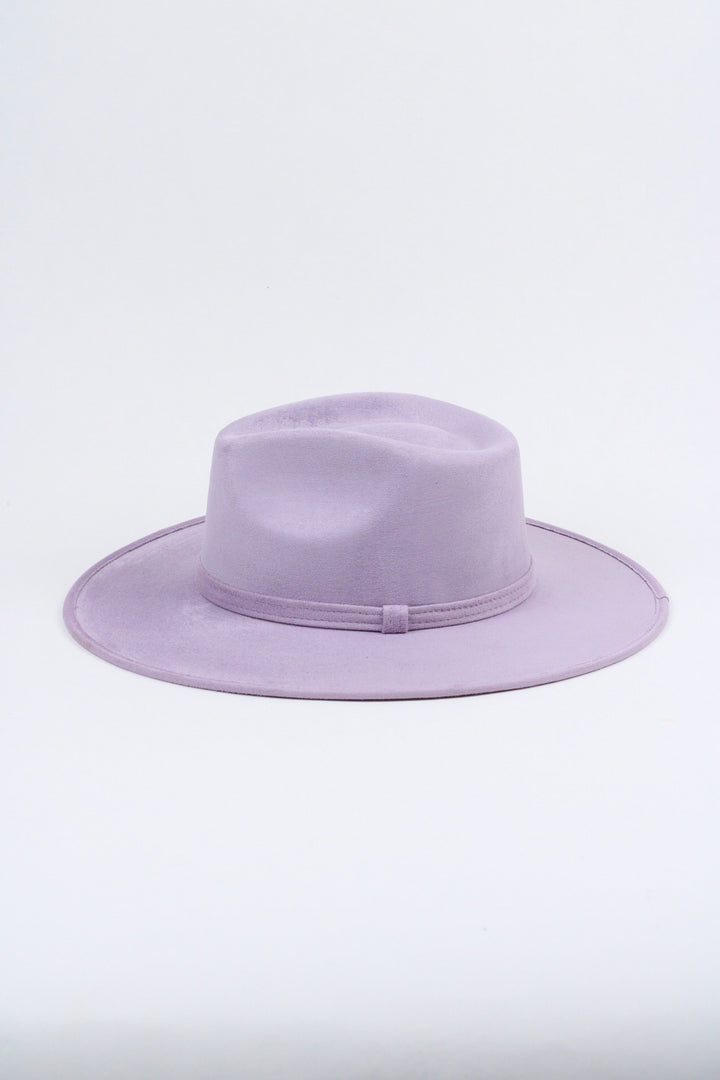 Vegan Suede Rancher Hat - Lavender