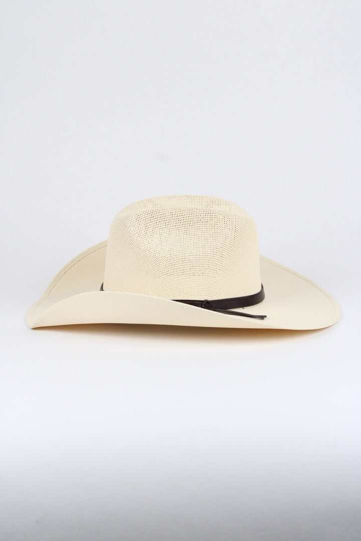Luckenbach Bull Rider Mesh Top Structured Cowboy Hat - Natural