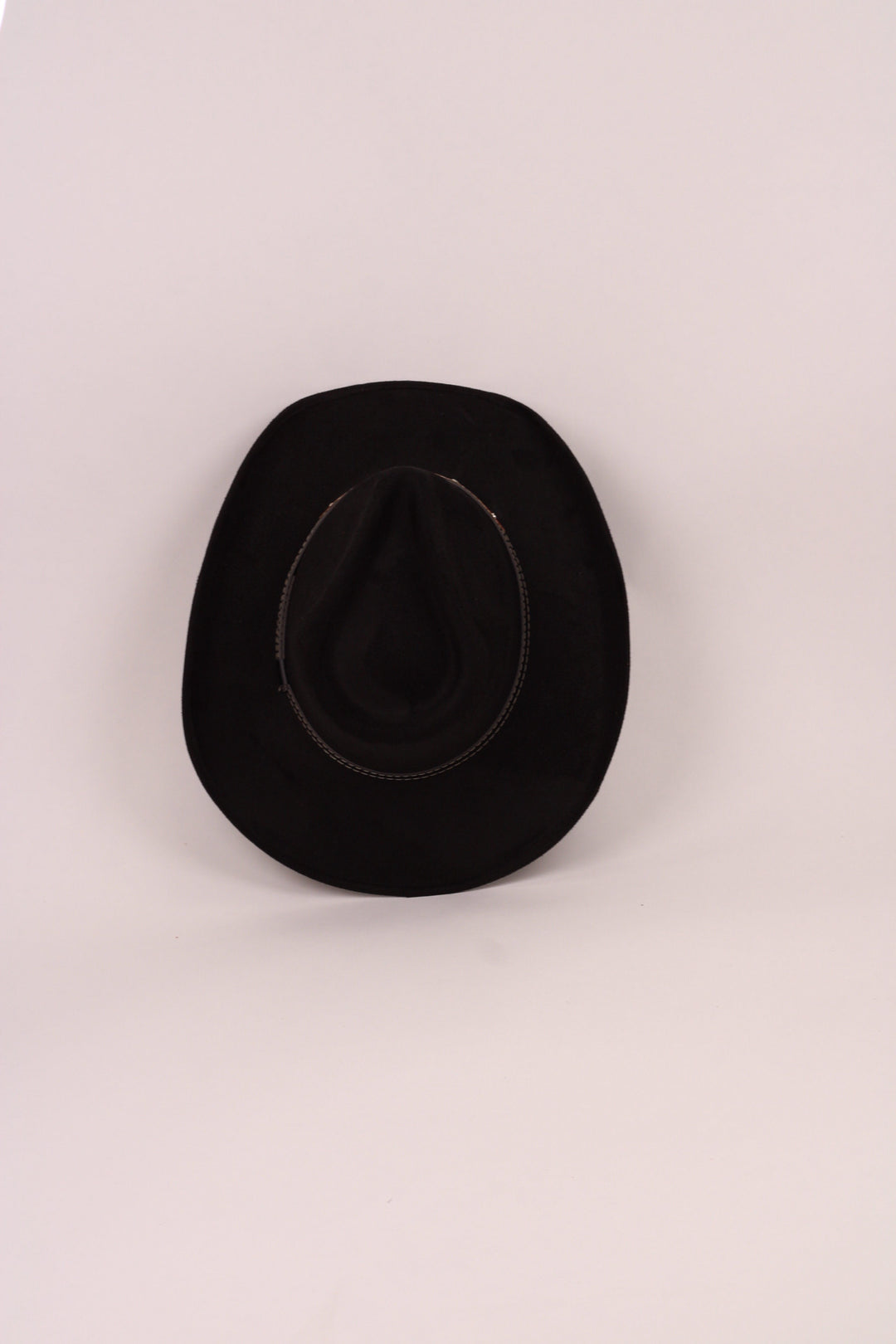 Santa Fe Vegan Suede Cowboy Rancher Hat- Black
