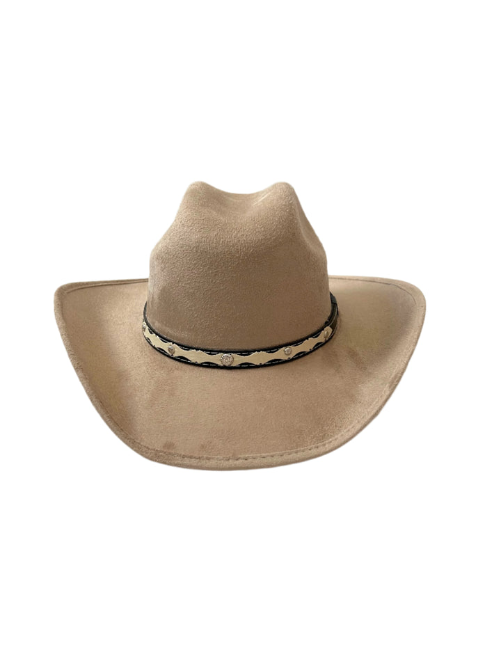 Kids Vegan Suede Austin Hat - Sand