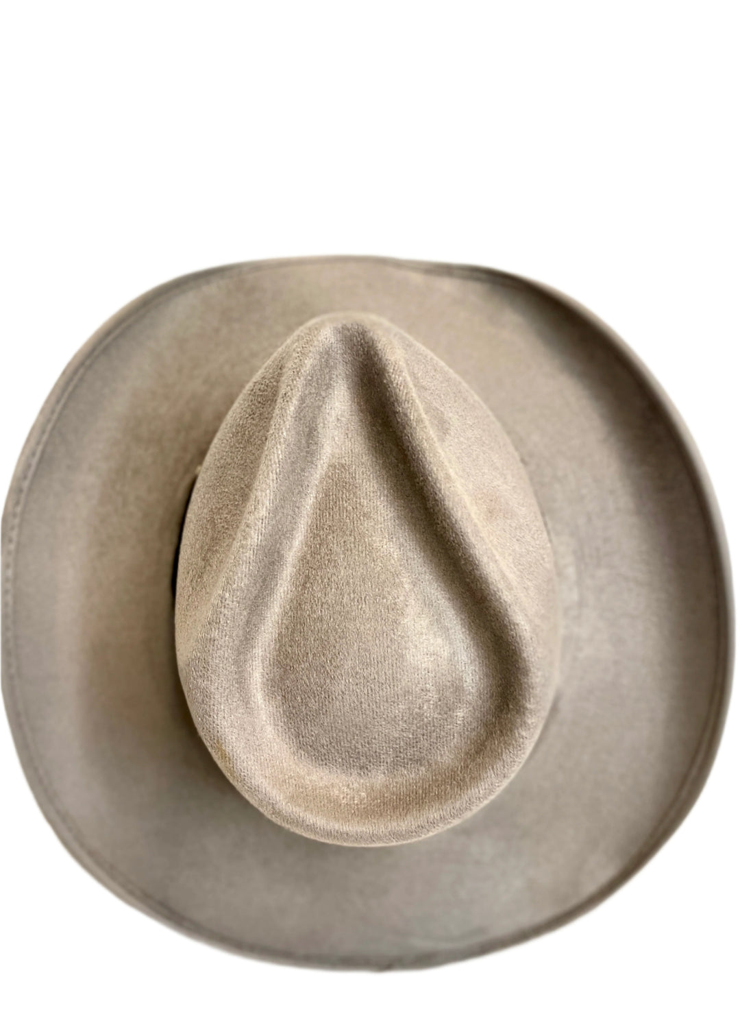 Santa Fe Vegan Suede Cowboy Rancher Hat- Light Grey