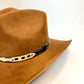 Santa Fe Vegan Suede Cowboy Rancher Hat- Caramel