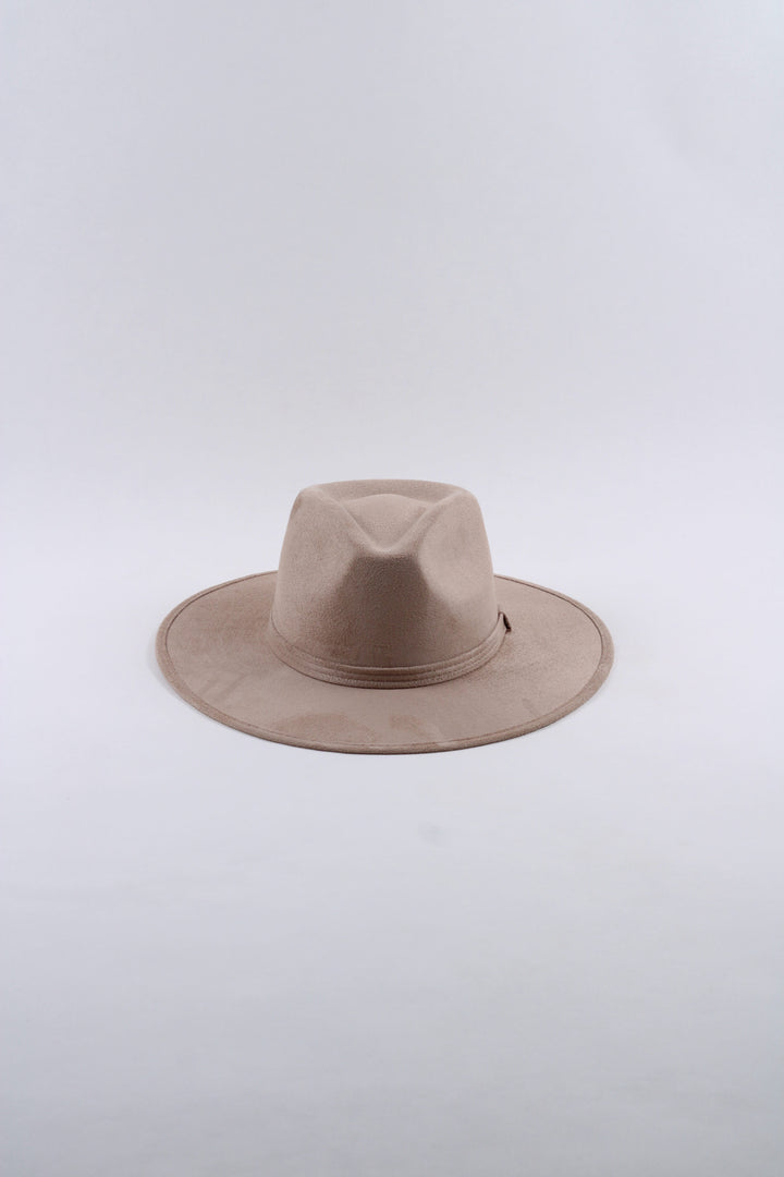 Vegan Suede Rancher Hat - Sand