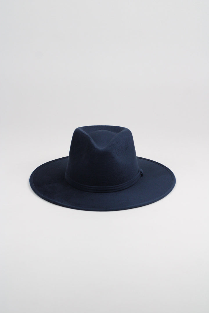 Vegan Suede Rancher Hat - Navy
