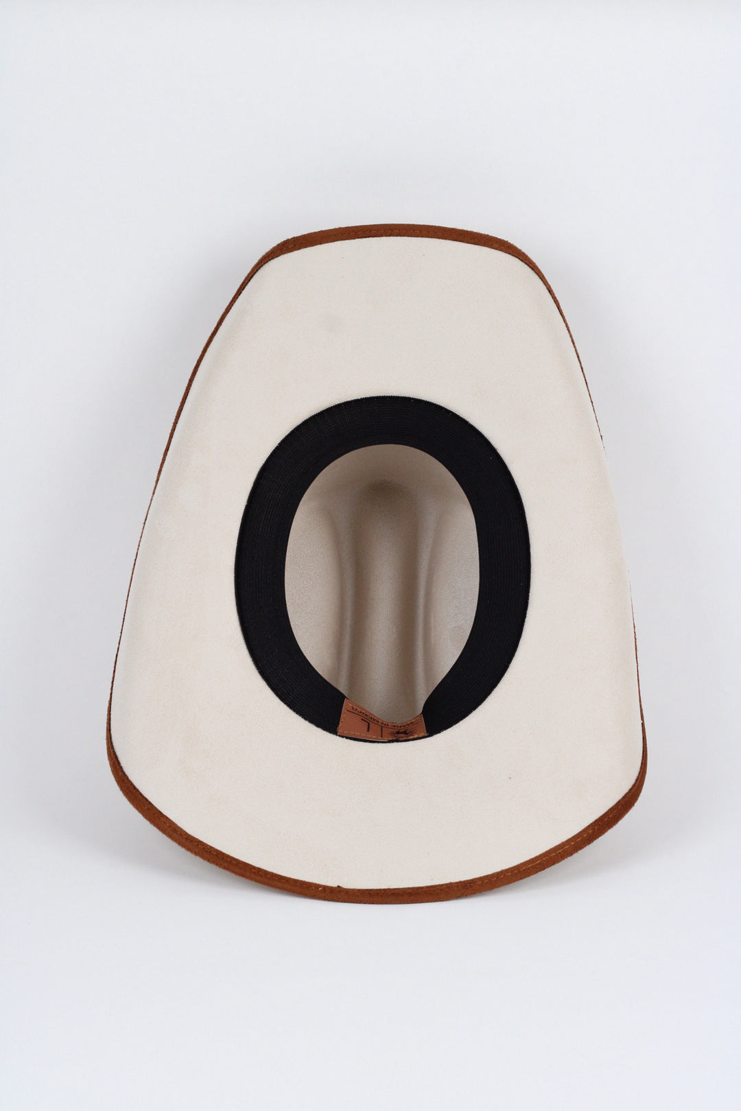 Texana Vegan Suede Cowboy Hat -Duo Tone - Ivory + Caramel
