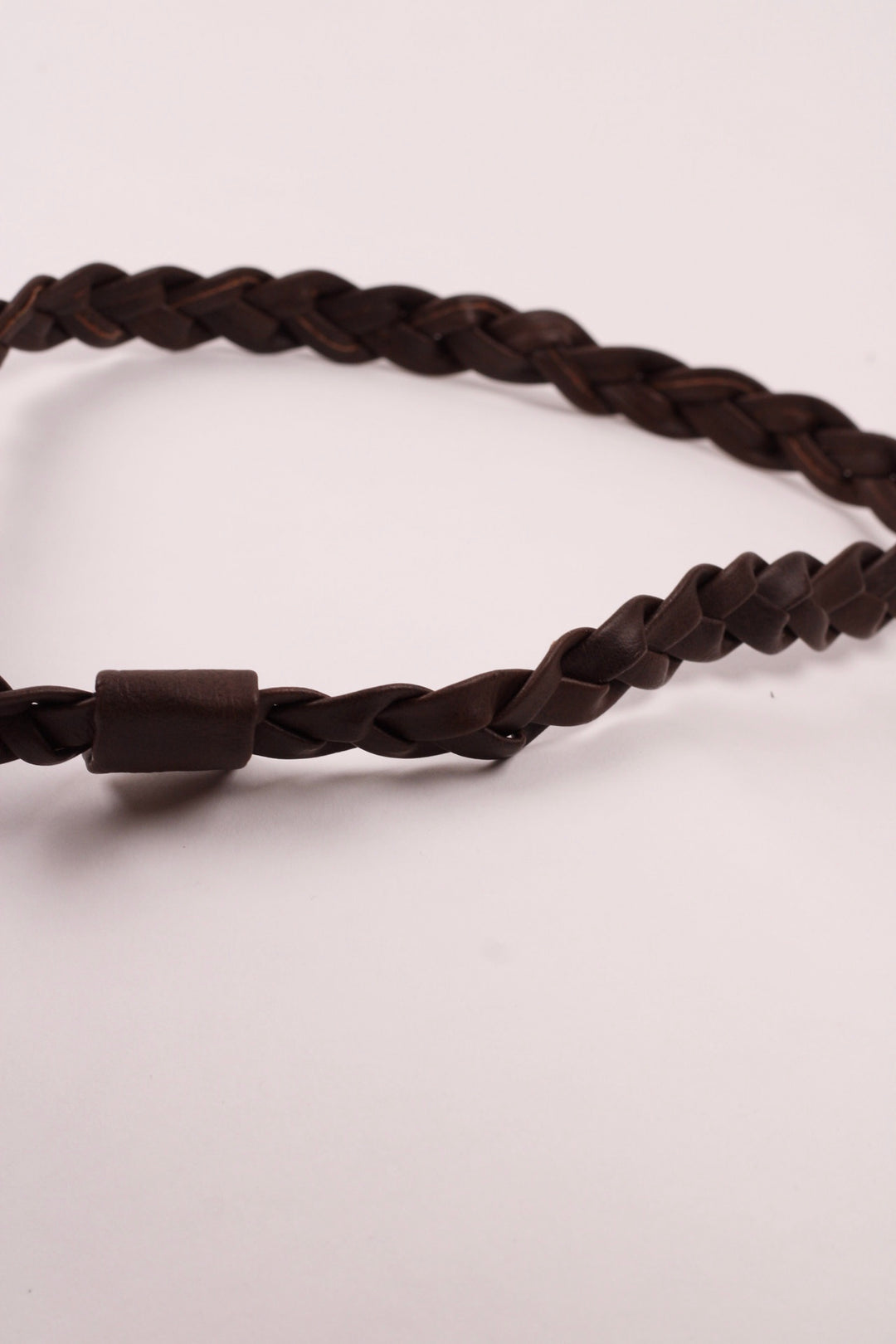 Forged Braided Faux Leather Hat Band