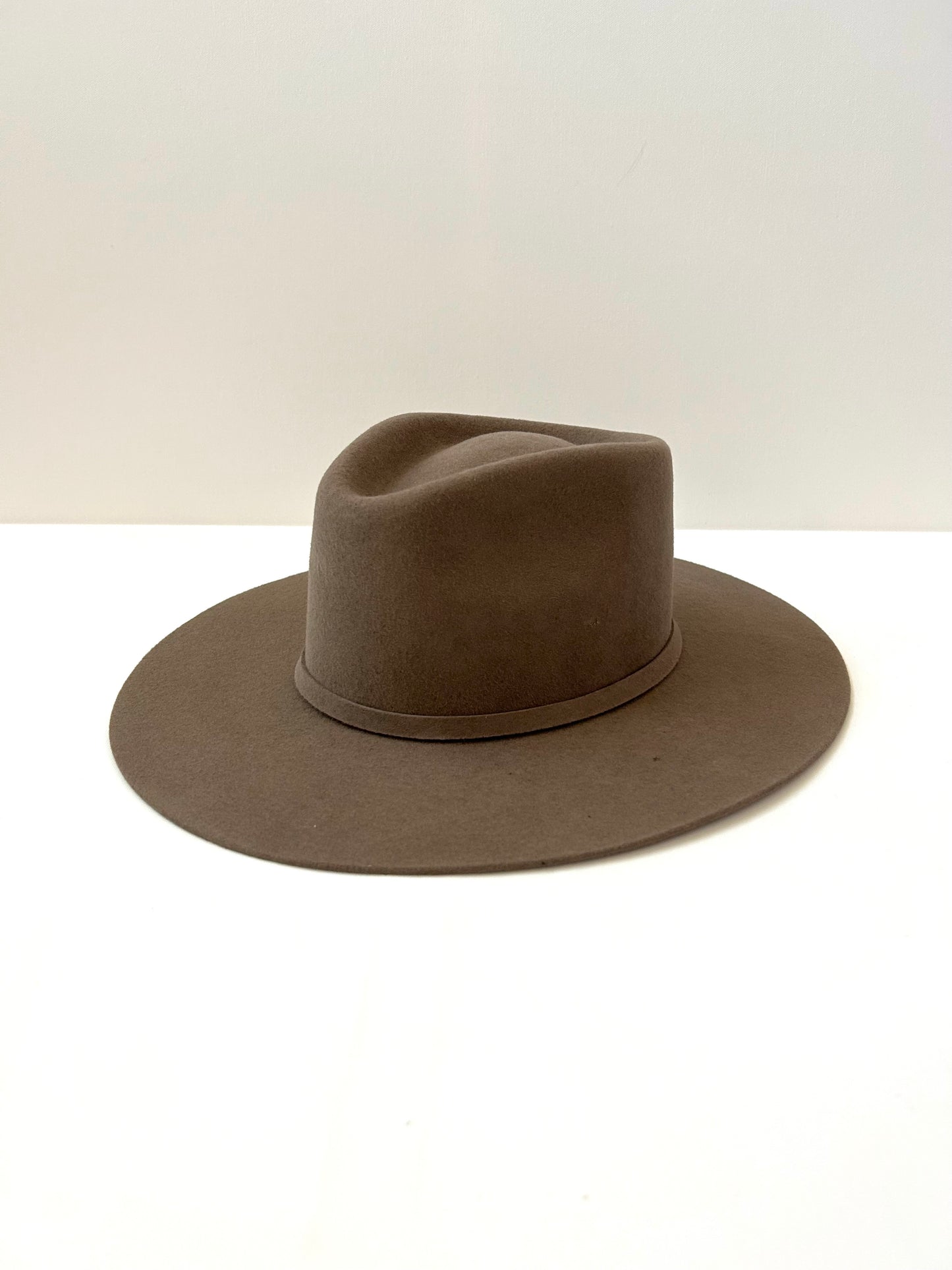 Emery Merino Wool Teardrop Rancher Hat - Mocha Brown