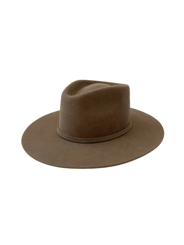 Emery Merino Wool Teardrop Rancher Hat - Mocha Brown