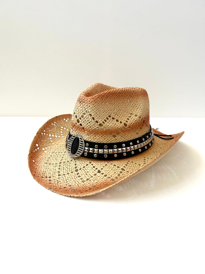 Ellie Cowboy Straw Hat - Black Band