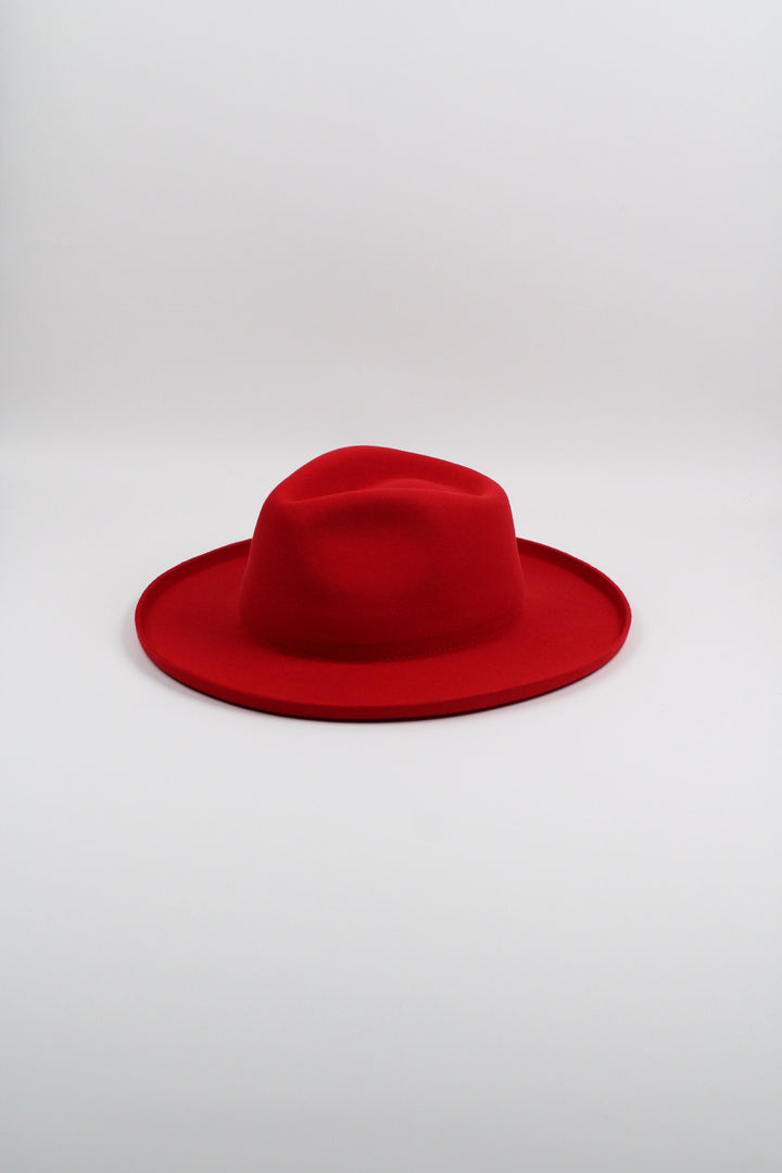 Risen West - Tucson Pencil Brim Rancher - Wool Felt - Red