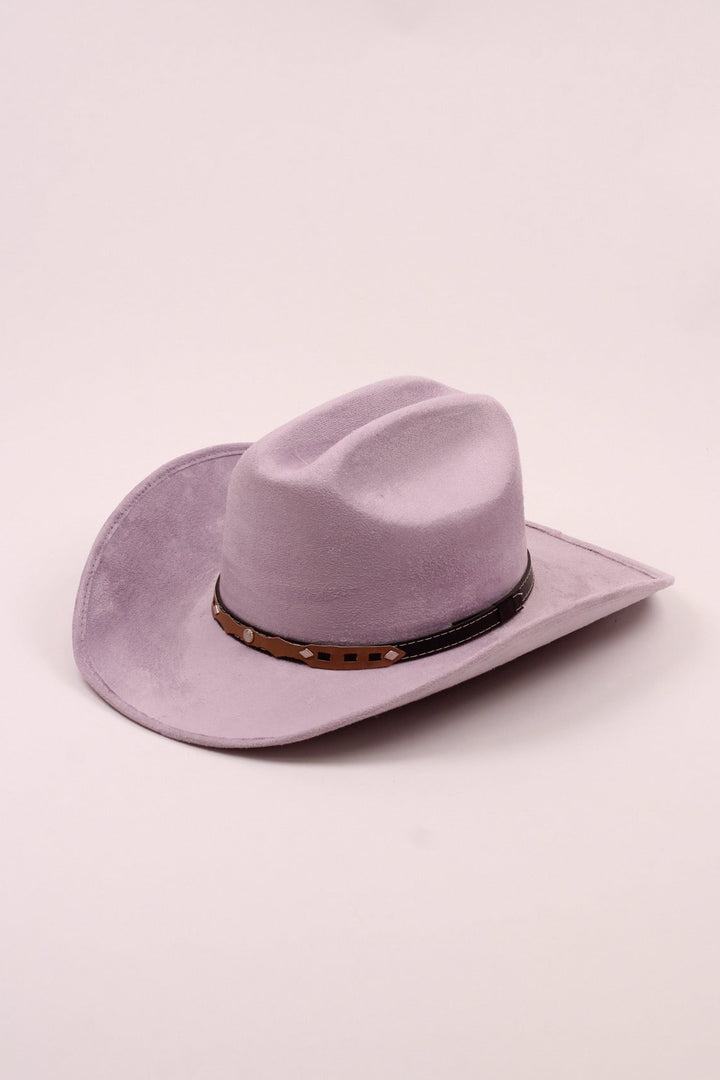 Texana Vegan Suede Cowboy Hat - Lavender