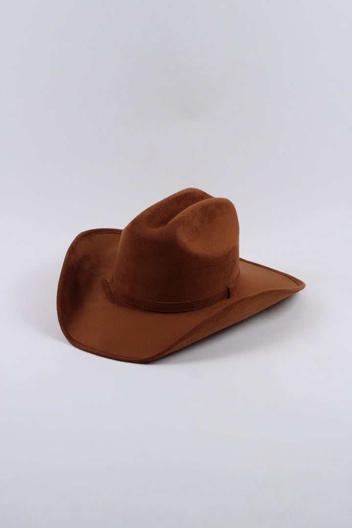 Texana Vegan Suede Cowboy Hat Classic - Caramel