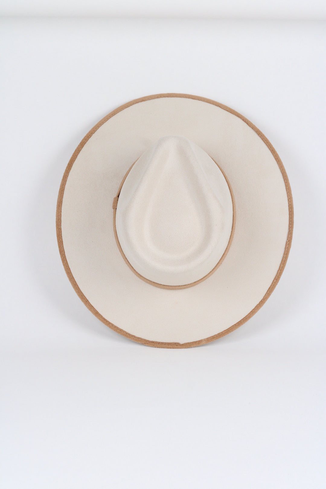 Vegan Suede Rancher Hat - Duo Tone - Ivory + Cappuccino