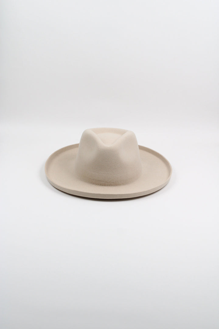 Risen West - Tucson Pencil Brim Rancher - Wool Felt - Cream