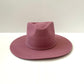 Emery Merino Wool Teardrop Rancher Hat - Mulberry Pink