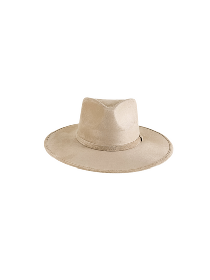 Vegan Suede Teardrop Hat - Nude