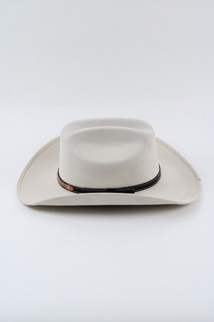 Texana Vegan Suede Cowboy Hat - Ivory