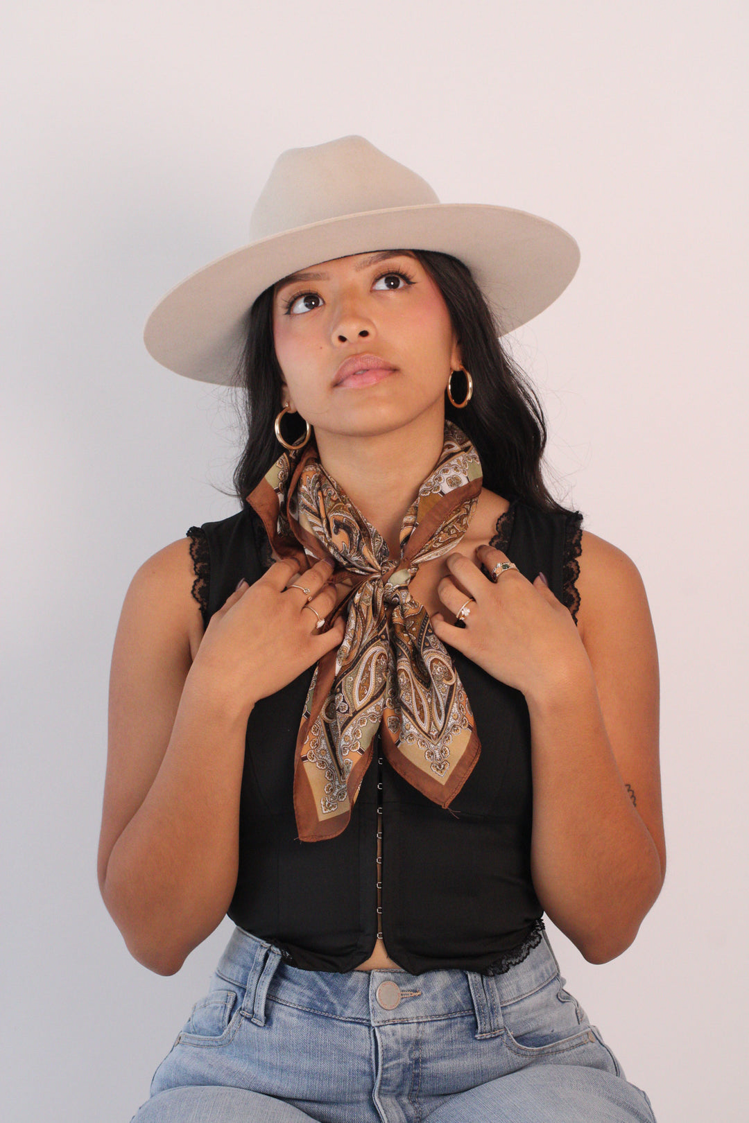 The Quinn Cattlemen Wool Felt Hat - Ivory