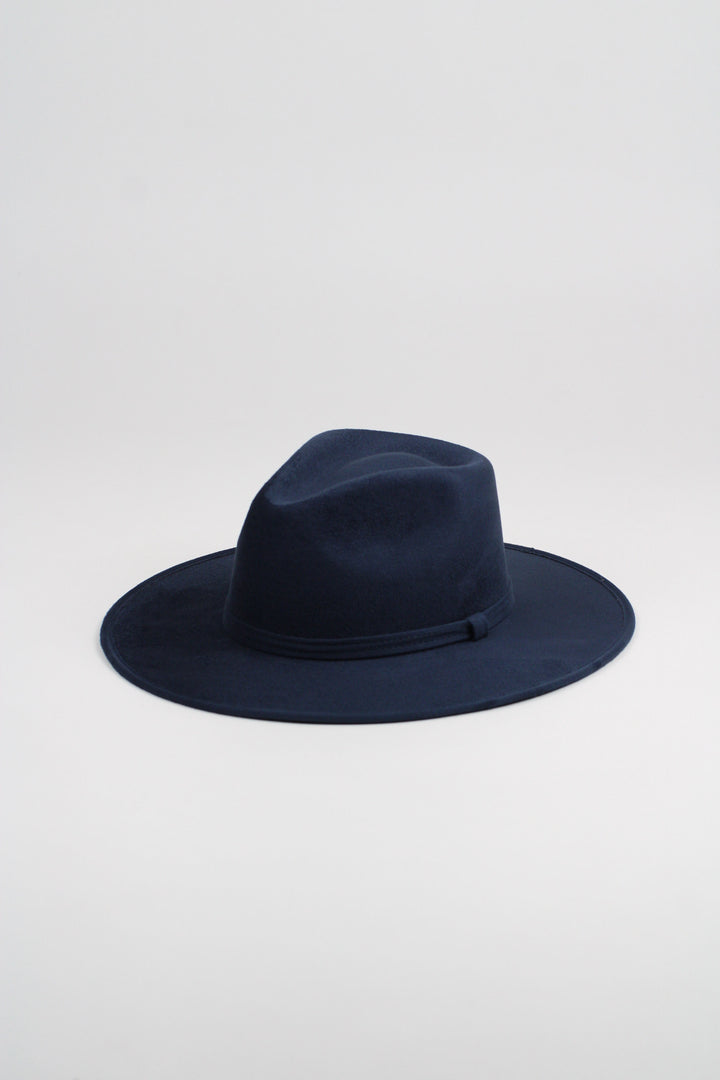 Vegan Suede Rancher Hat - Navy