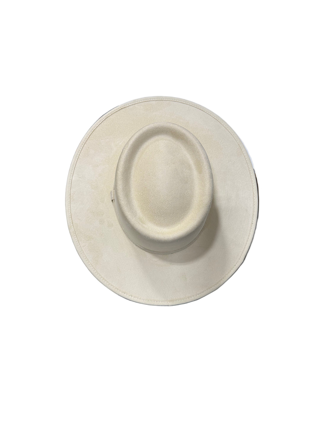 Vegan Suede Gambler Hat- Buttercream