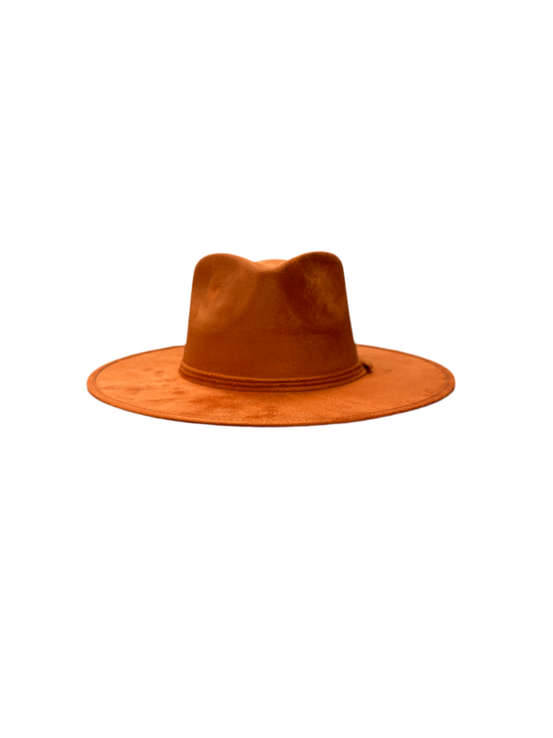 Vegan Suede Teardrop Hat - Orange