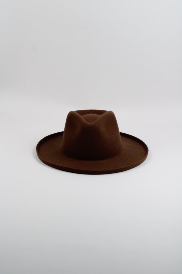 The Tucson Pencil Brim Rancher - Wool Felt - Caramel